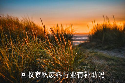 回收家私废料行业有补助吗