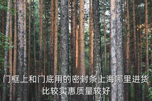 门框上和门底用的密封条上海哪里进货比较实惠质量较好
