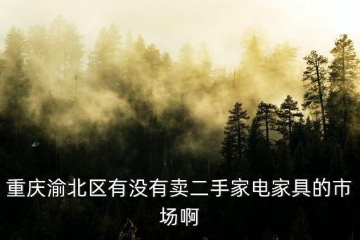 重庆渝北区有没有卖二手家电家具的市场啊