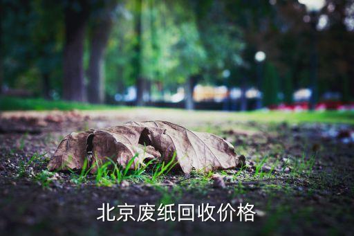 北京废纸回收价格