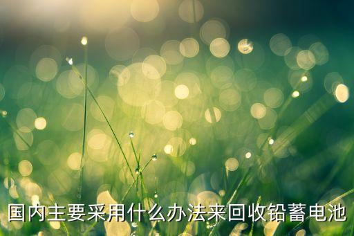 国内主要采用什么办法来回收铅蓄电池