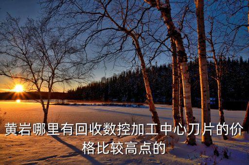 黄岩哪里有回收数控加工中心刀片的价格比较高点的