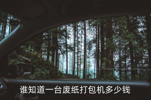 谁知道一台废纸打包机多少钱