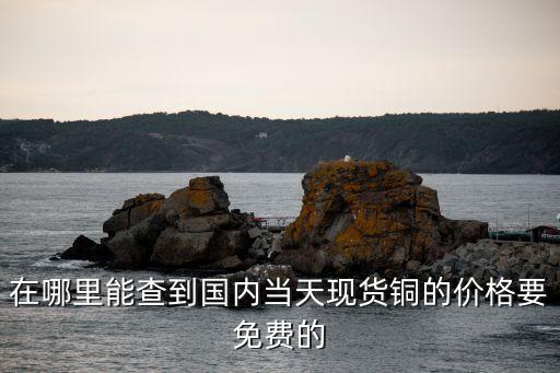 在哪里能查到国内当天现货铜的价格要免费的