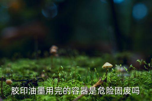胶印油墨用完的容器是危险固废吗