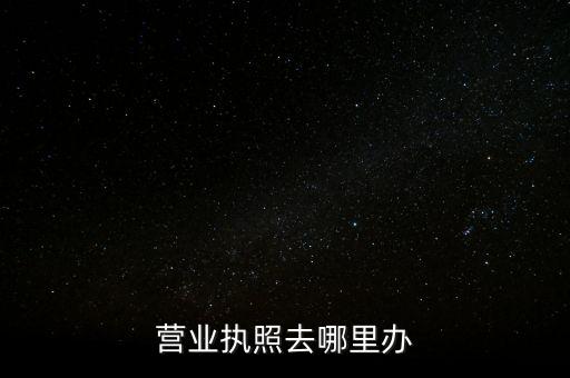 营业执照去哪里办