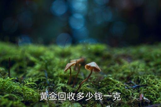 黄金回收多少钱一克