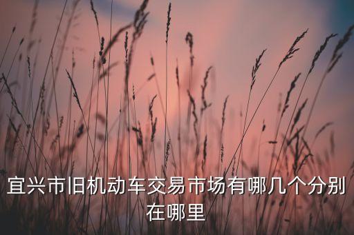 宜兴市旧机动车交易市场有哪几个分别在哪里