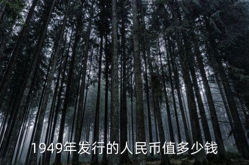 1949年发行的人民币值多少钱