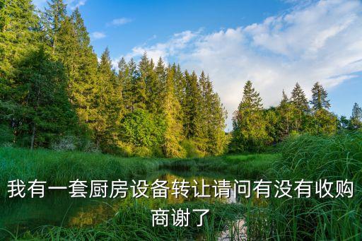 我有一套厨房设备转让请问有没有收购商谢了