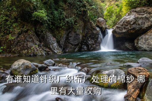 有谁知道针织厂织布厂处理的棉纱 哪里有大量收购