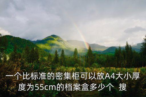 一个比标准的密集柜可以放A4大小厚度为55cm的档案盒多少个  搜