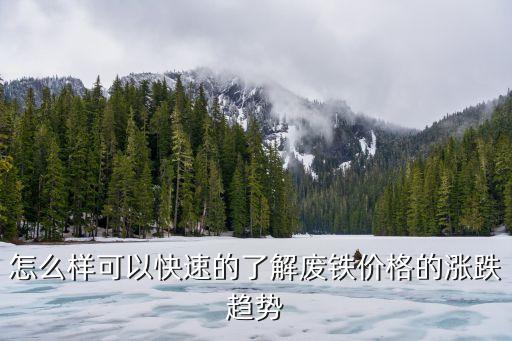 怎么样可以快速的了解废铁价格的涨跌趋势