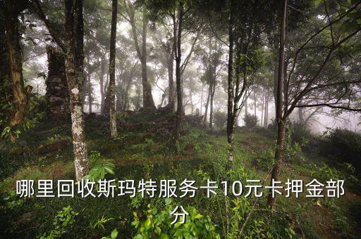 哪里回收斯玛特服务卡10元卡押金部分