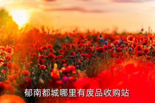 郁南都城哪里有废品收购站