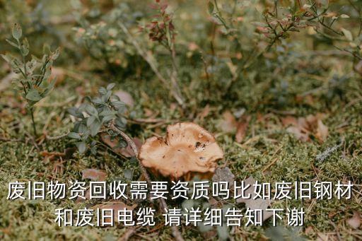 废旧物资回收需要资质吗比如废旧钢材和废旧电缆 请详细告知下谢