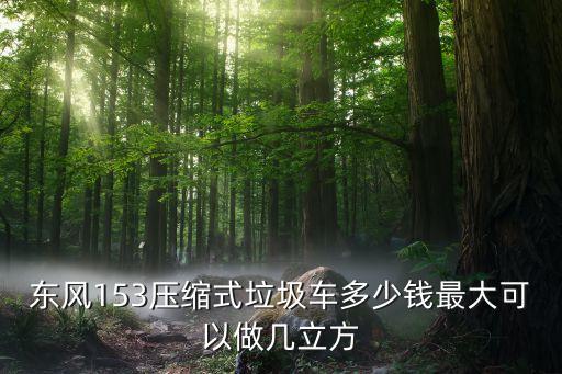 东风153压缩式垃圾车多少钱最大可以做几立方
