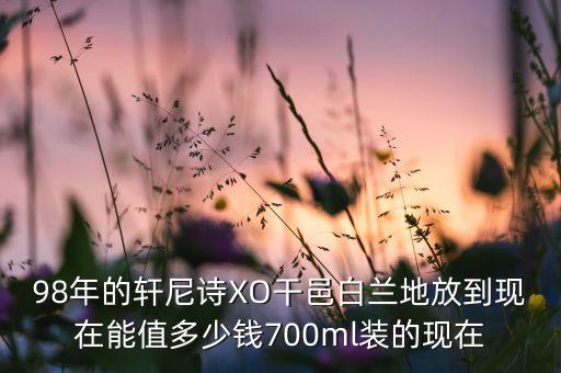 98年的轩尼诗XO干邑白兰地放到现在能值多少钱700ml装的现在