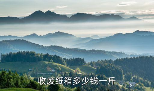 收废纸箱多少钱一斤