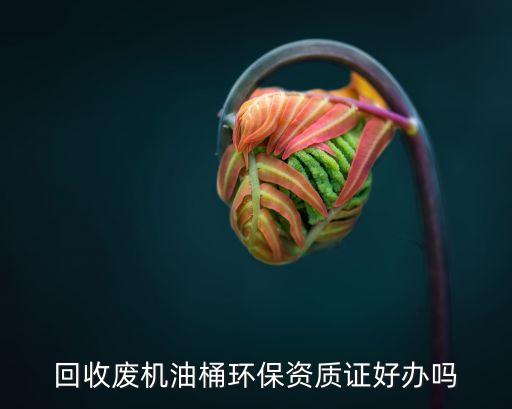 固体废物处置资质好办吗，回收废机油桶环保资质证好办吗