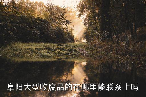 阜阳大型收废品的在哪里能联系上吗