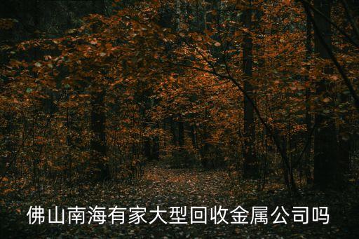 佛山金属回收，佛山南海有家大型回收金属公司吗