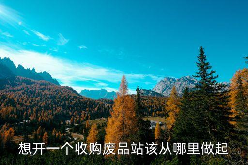 想开一个收购废品站该从哪里做起