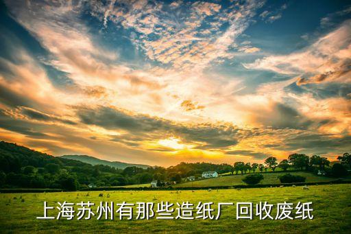 上海苏州有那些造纸厂回收废纸