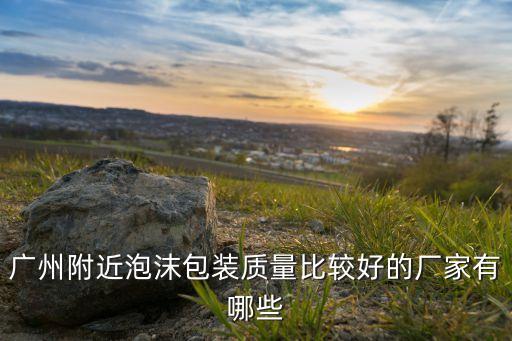 广州附近泡沫包装质量比较好的厂家有哪些