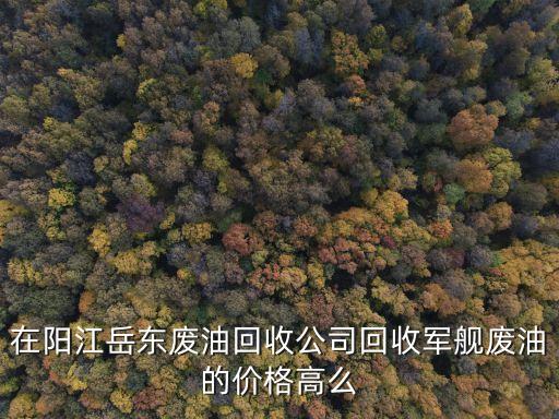 在阳江岳东废油回收公司回收军舰废油的价格高么