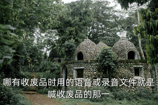 哪有收废品时用的语音或录音文件就是喊收废品的那一