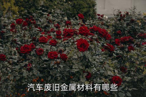 汽车废旧金属材料有哪些