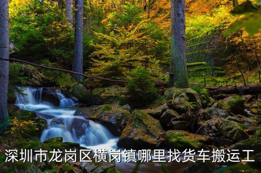 深圳市龙岗区横岗镇哪里找货车搬运工