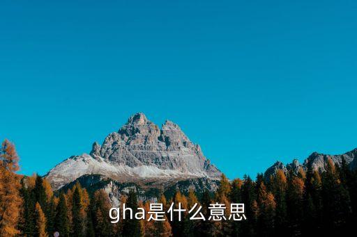 gha是什么意思