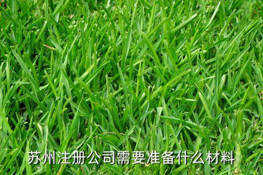 苏州注册公司需要准备什么材料