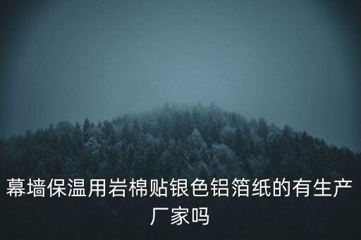 幕墙保温用岩棉贴银色铝箔纸的有生产厂家吗