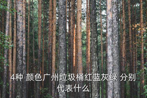 4种 颜色广州垃圾桶红蓝灰绿 分别代表什么