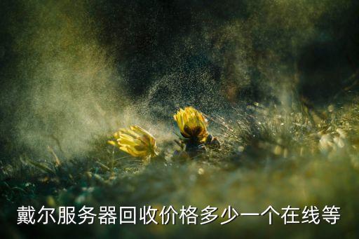 杭州服务器回收，戴尔服务器回收价格多少一个在线等