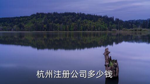 杭州注册公司多少钱